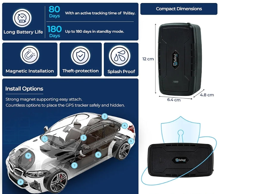 Salind 20 4G - Magnetic GPS Tracker - Essy Ecommerce Specialist